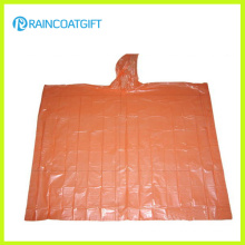 Limpar o Poncho de chuva descartável barato polietileno com capuz Rpe-032